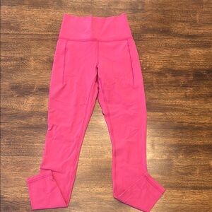 Athleta Pink Transcend Stash Tight-XS